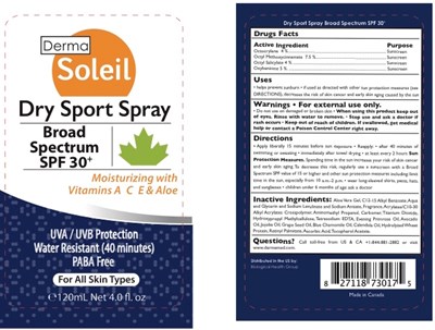 120 mL Spray Bottle (69711 308 Ds Dry Sport Spray Spf30)